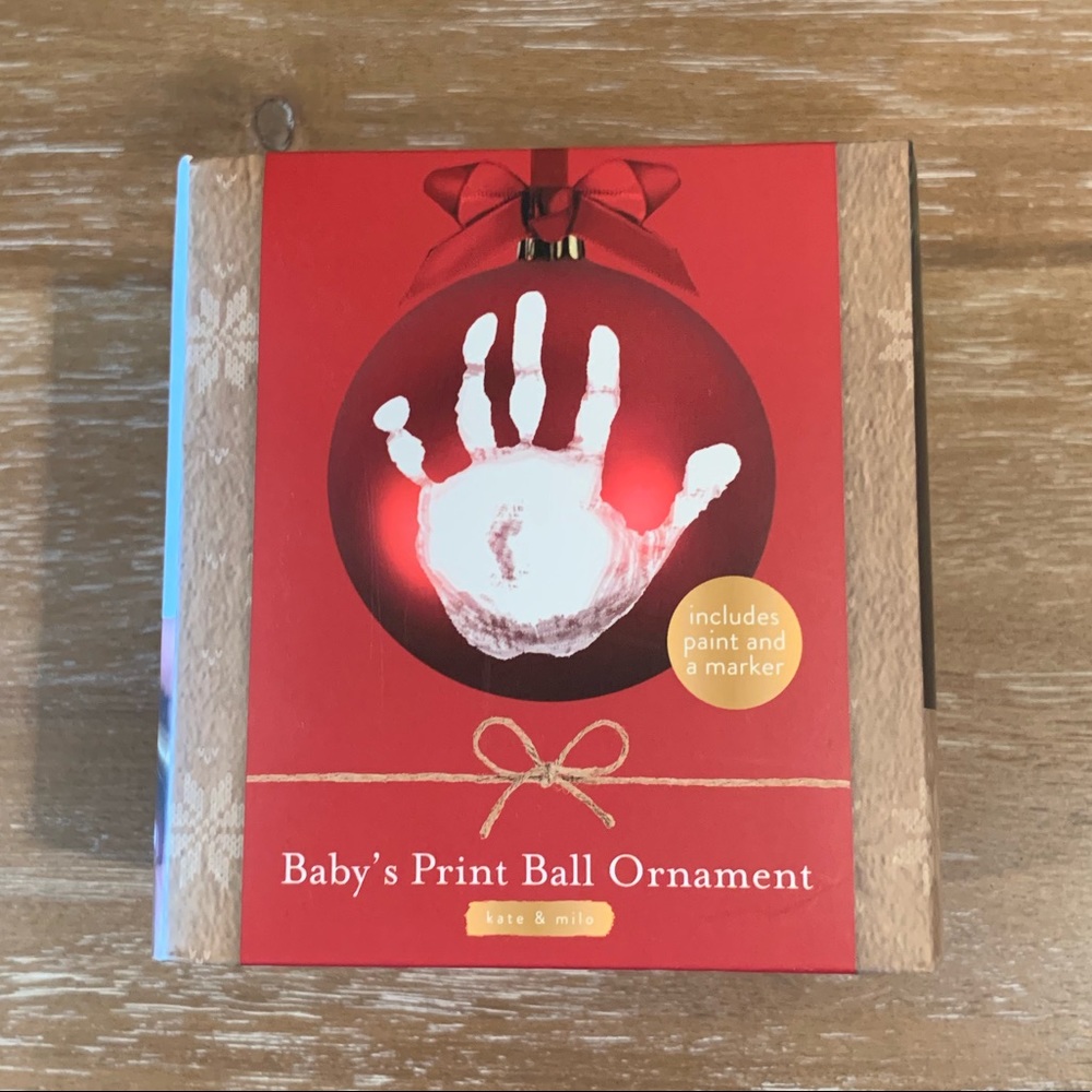 Baby’s Print Ball Ornament NIP